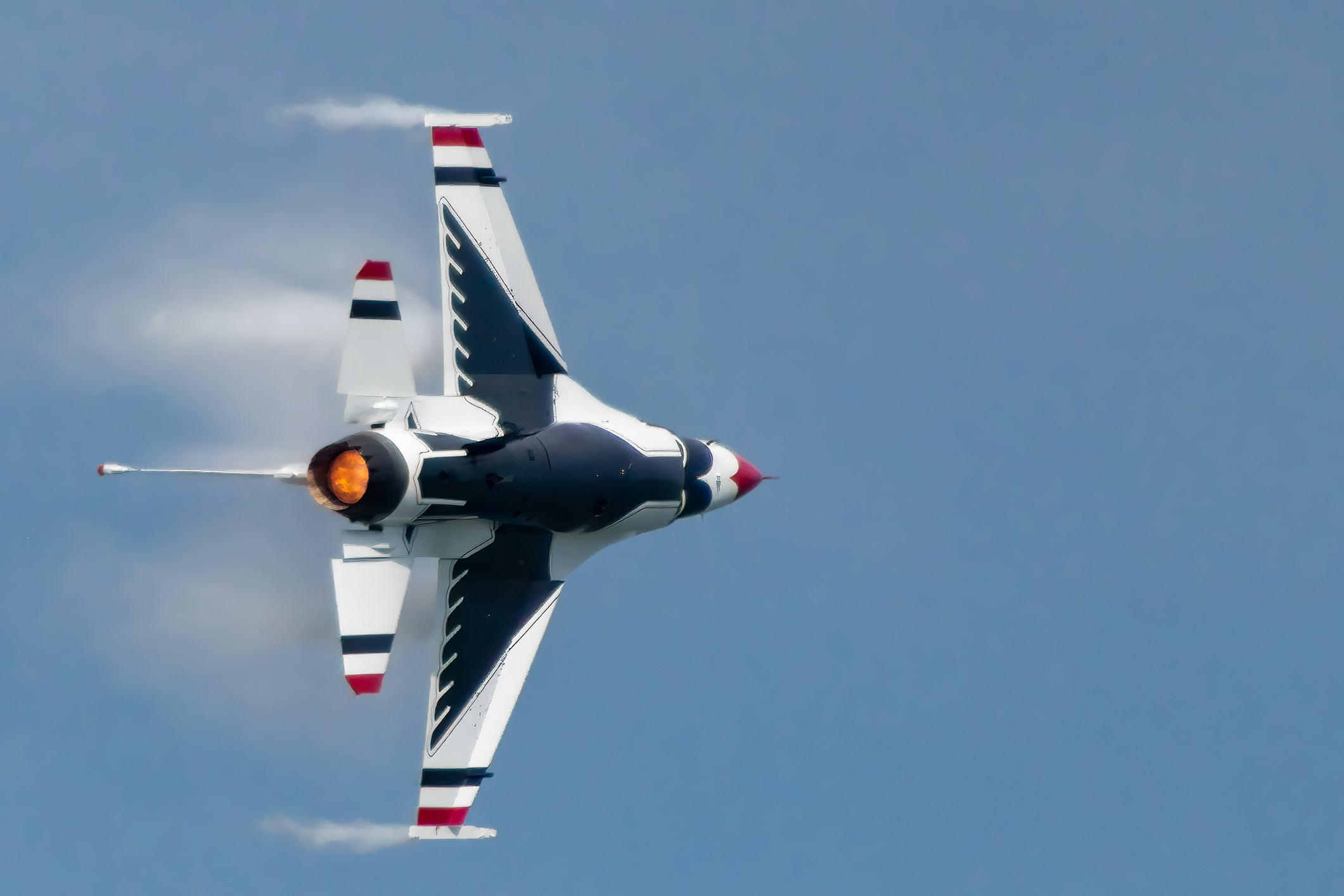 Bottom Insignia Of The Usaf F 18 Thunderbirds With Afterburner