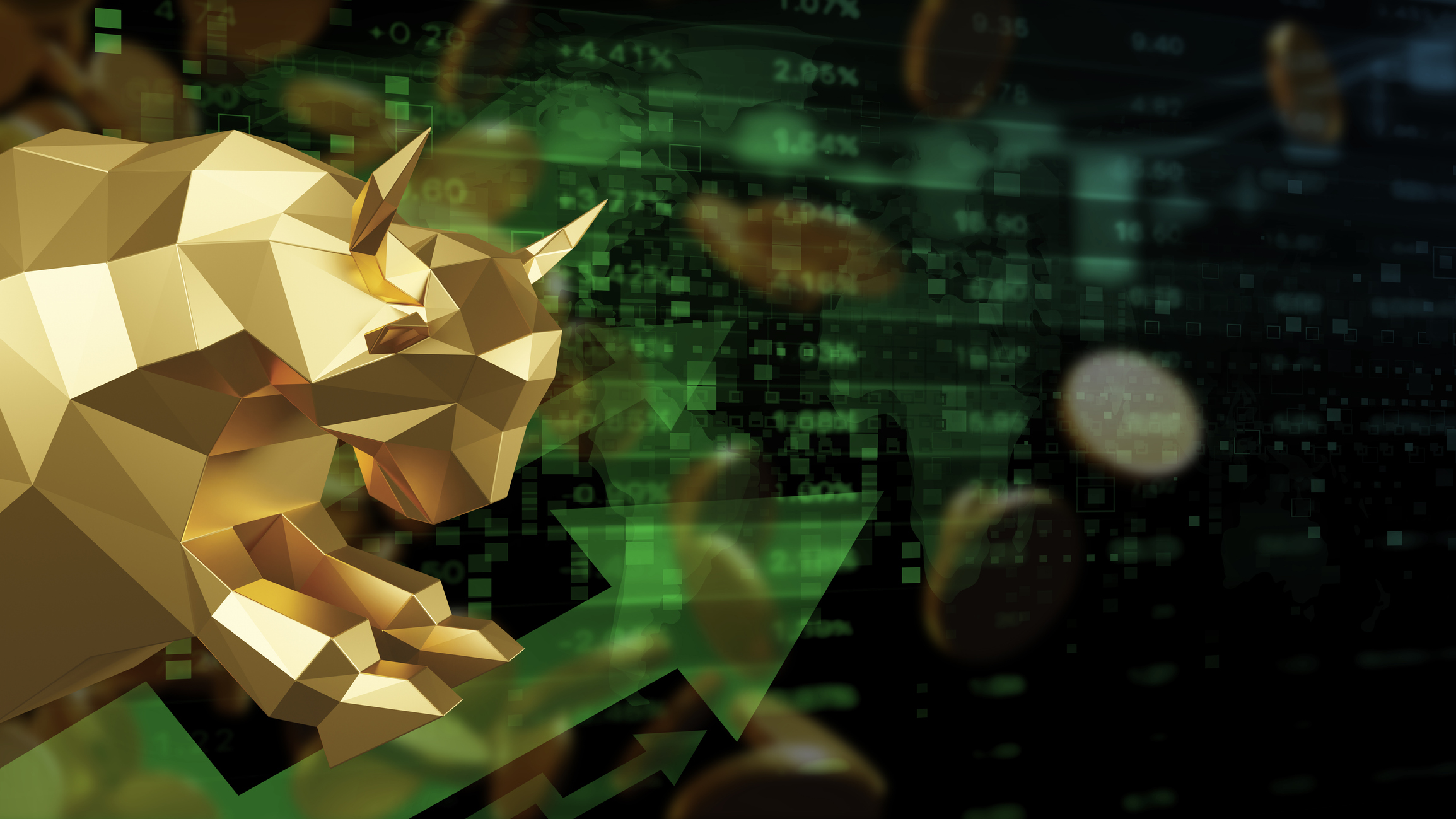 Bullish Stock Market 3d Render