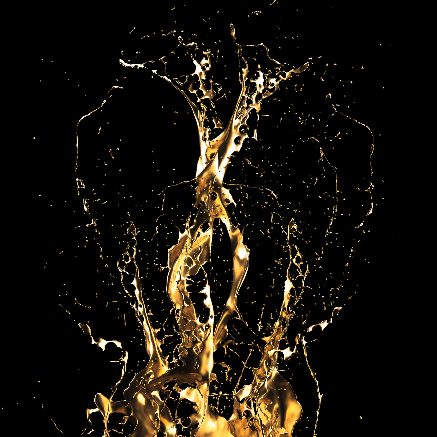 Splash Fluid. 3d Illustration, 3d Rendering.