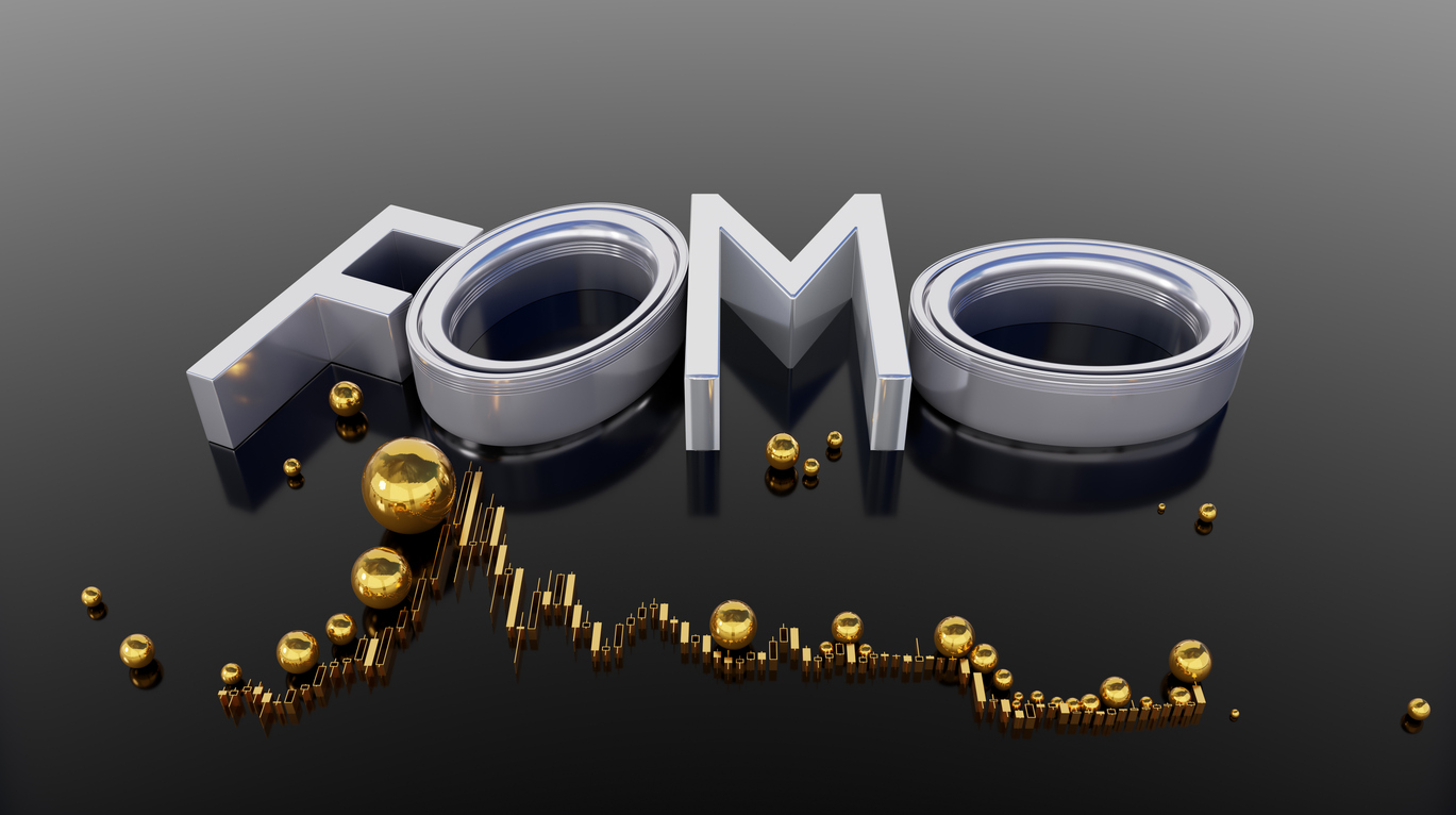Fomo Word As 3d Text Or Logo Concept Placed On A Black Polished Surface