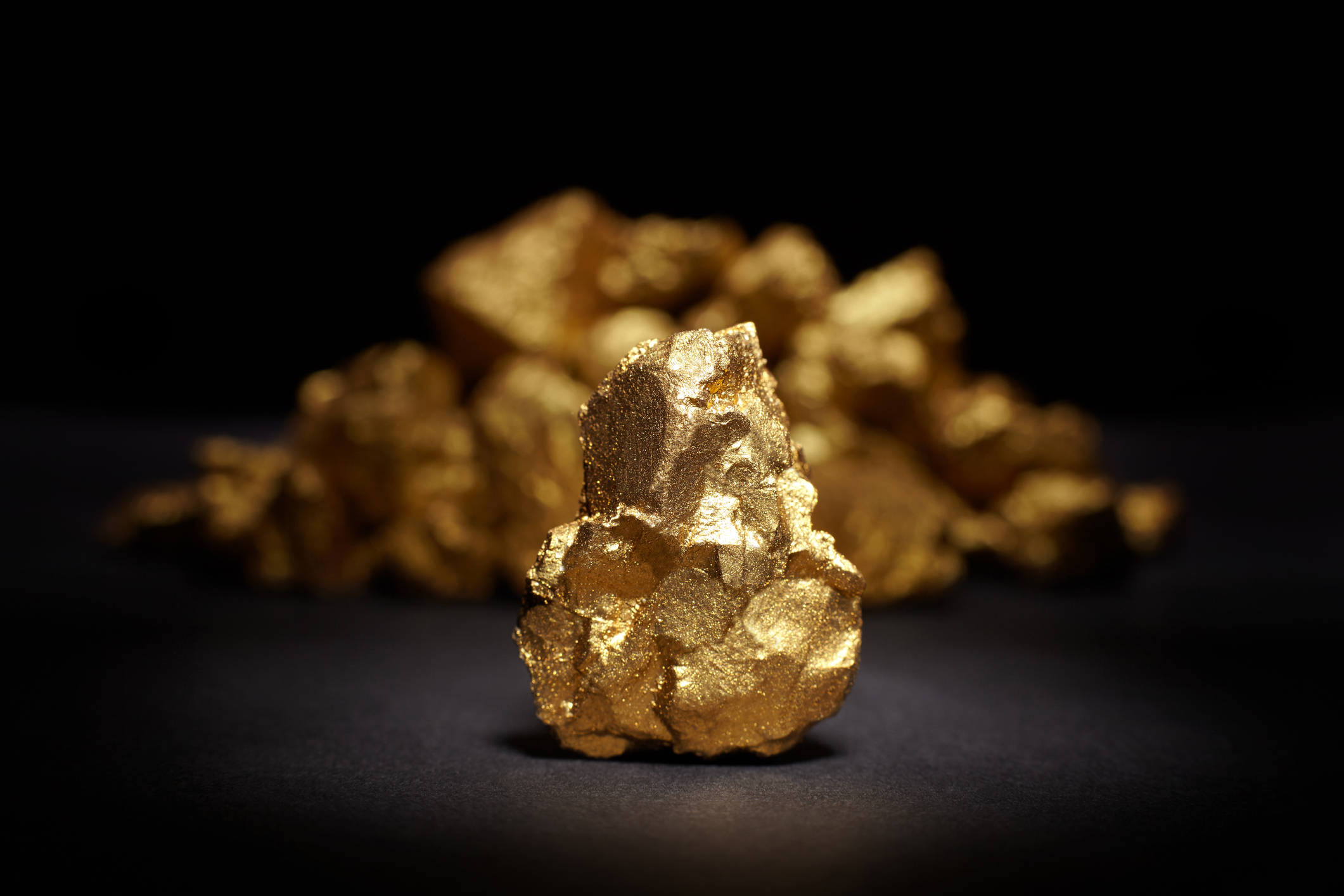 Closeup Of Big Gold Nugget